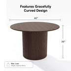 Mesas de comedor de madera maciza redondas de 46 pulgadas Mesas de cocina