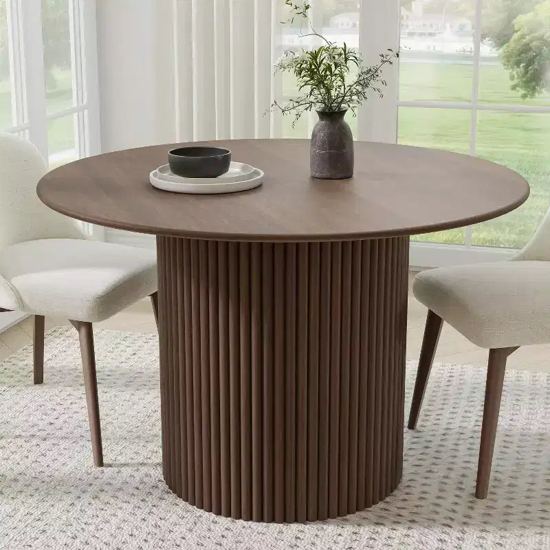 Mesas de comedor de madera maciza redondas de 46 pulgadas Mesas de cocina