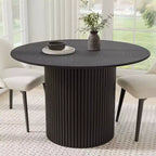 Mesas de comedor de madera maciza redondas de 46 pulgadas Mesas de cocina