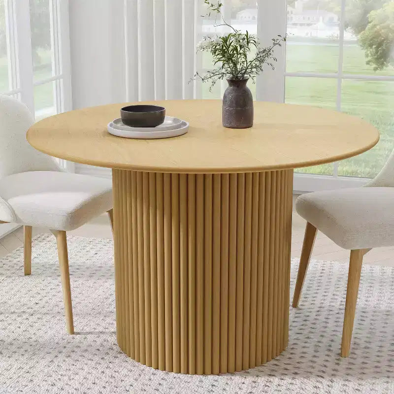 Mesas de comedor de madera maciza redondas de 46 pulgadas Mesas de cocina