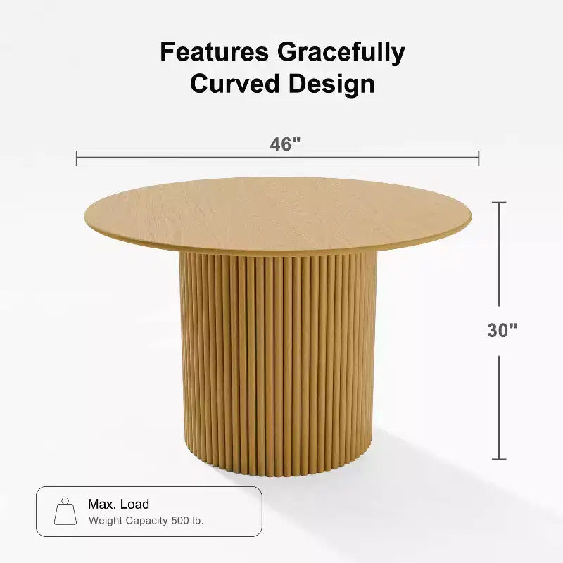 Mesas de comedor de madera maciza redondas de 46 pulgadas Mesas de cocina