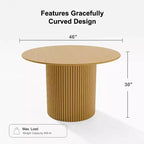 Mesas de comedor de madera maciza redondas de 46 pulgadas Mesas de cocina
