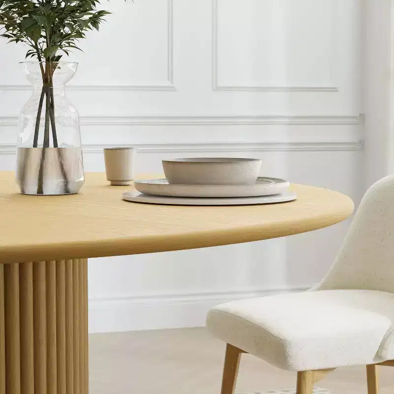Mesas de comedor de madera maciza redondas de 46 pulgadas Mesas de cocina