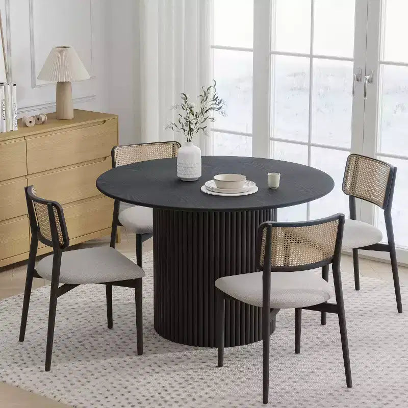 PexFix 46 Round Solid Wood Dining Table Kitchen Tables