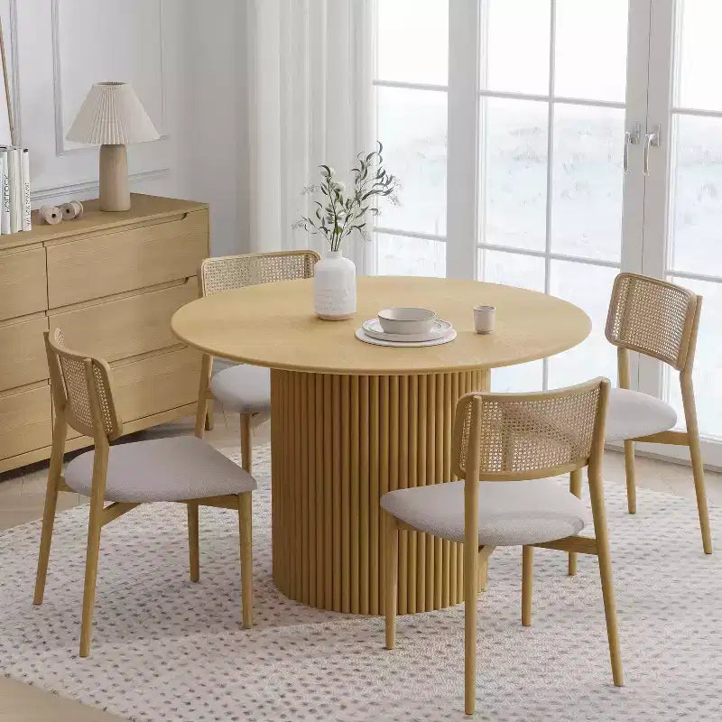 46 Round Solid Wood Dining Table Kitchen Tables