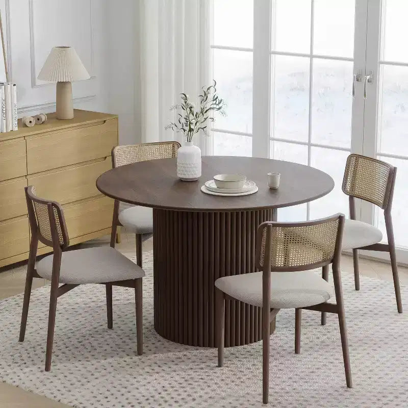 46 Round Solid Wood Dining Table Kitchen Tables