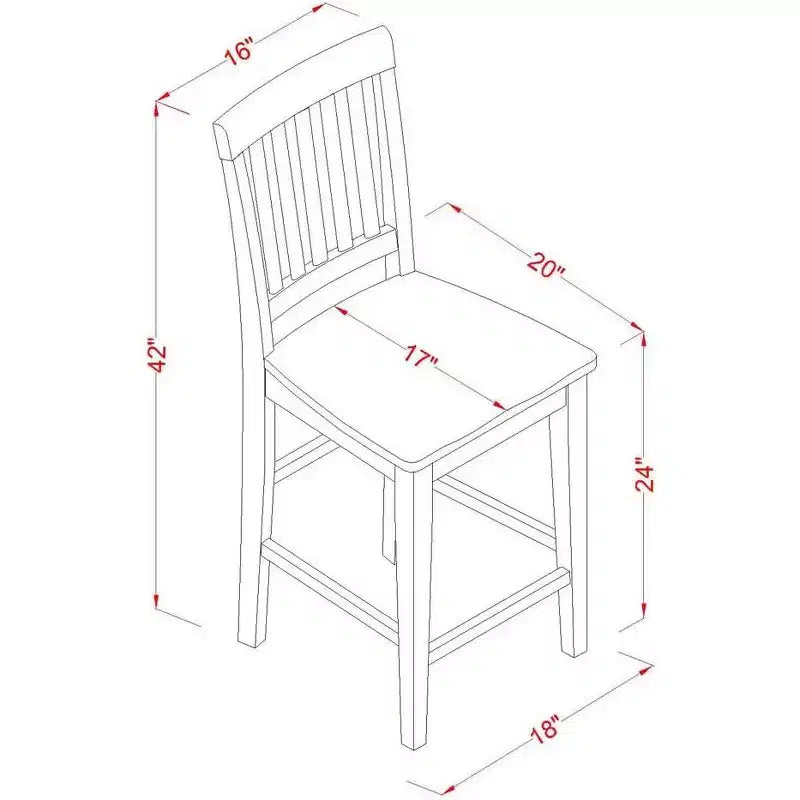 Taburete de barra - Sillas de madera de altura de pub