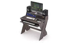 Estación de trabajo de estudio profesional con compartimento para teclado extraíble (nogal)