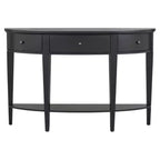 Mesa Consola Curva Moderna Mesa de Sofá con 3 cajones y 1 Estante para Pasillo, Entrada, Sala de Estar