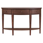 Mesa Consola Curva Moderna Mesa de Sofá con 3 cajones y 1 Estante para Pasillo, Entrada, Sala de Estar