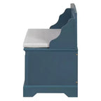 Banco Zapatero Retro de 41.7L x 17.9W con Dispositivos de Cierre Suave Seguro, Baúl de Almacenamiento con Almacenamiento Oculto y Cojín