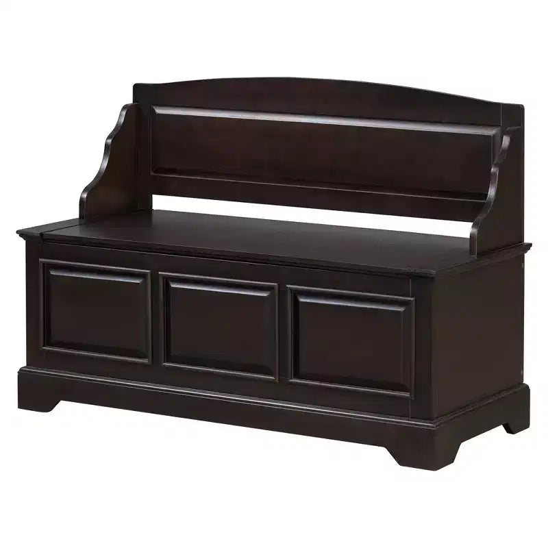 Banco Zapatero Retro de 41.7L x 17.9W con Dispositivos de Cierre Suave Seguro, Baúl de Almacenamiento con Almacenamiento Oculto y Cojín