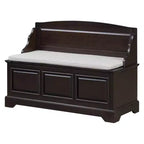 Banco Zapatero Retro de 41.7L x 17.9W con Dispositivos de Cierre Suave Seguro, Baúl de Almacenamiento con Almacenamiento Oculto y Cojín