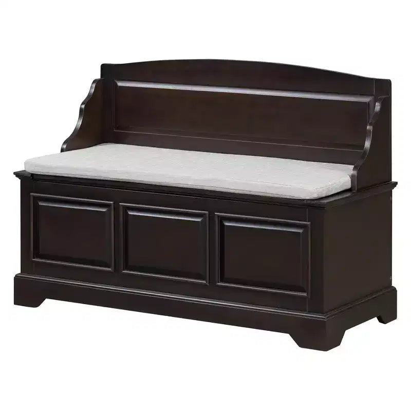 Banco Zapatero Retro de 41.7L x 17.9W con Dispositivos de Cierre Suave Seguro, Baúl de Almacenamiento con Almacenamiento Oculto y Cojín