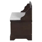 Banco Zapatero Retro de 41.7L x 17.9W con Dispositivos de Cierre Suave Seguro, Baúl de Almacenamiento con Almacenamiento Oculto y Cojín