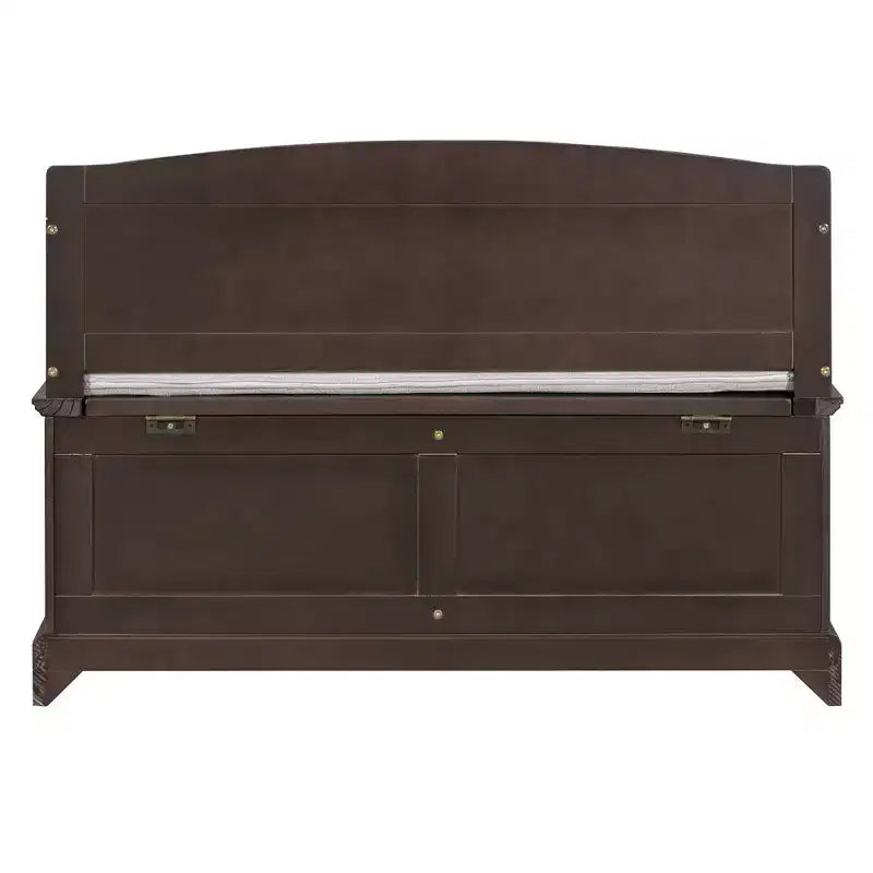 Banco Zapatero Retro de 41.7L x 17.9W con Dispositivos de Cierre Suave Seguro, Baúl de Almacenamiento con Almacenamiento Oculto y Cojín