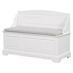 Banco Zapatero Retro de 41.7L x 17.9W con Dispositivos de Cierre Suave Seguro, Baúl de Almacenamiento con Almacenamiento Oculto y Cojín