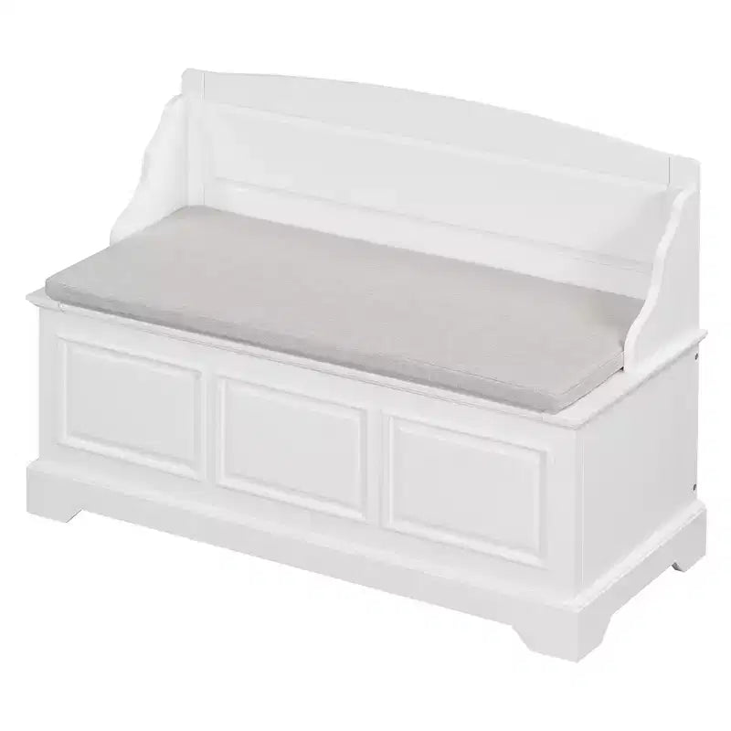 Banco Zapatero Retro de 41.7L x 17.9W con Dispositivos de Cierre Suave Seguro, Baúl de Almacenamiento con Almacenamiento Oculto y Cojín