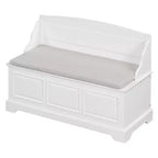Banco Zapatero Retro de 41.7L x 17.9W con Dispositivos de Cierre Suave Seguro, Baúl de Almacenamiento con Almacenamiento Oculto y Cojín