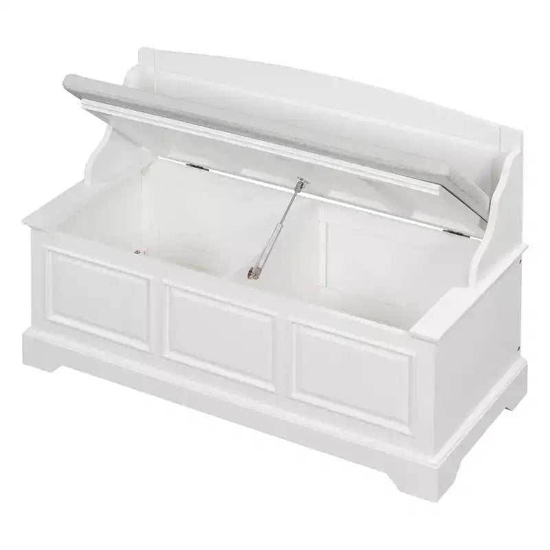 Banco Zapatero Retro de 41.7L x 17.9W con Dispositivos de Cierre Suave Seguro, Baúl de Almacenamiento con Almacenamiento Oculto y Cojín