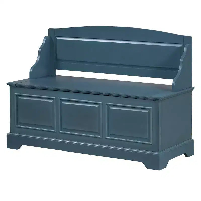 Banco Zapatero Retro de 41.7L x 17.9W con Dispositivos de Cierre Suave Seguro, Baúl de Almacenamiento con Almacenamiento Oculto y Cojín