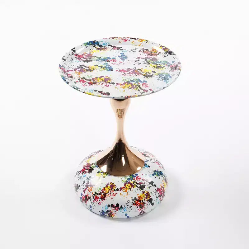 GDFStudio Scott 21.2 H Elegance Mermaid Tail Metal Pedestal End Table