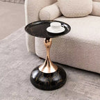 Mesa Auxiliar con Pedestal Metálico y Cola de Sirena de 21.2" H Elegance