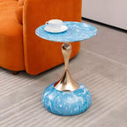 Mesa Auxiliar con Pedestal Metálico y Cola de Sirena de 21.2" H Elegance