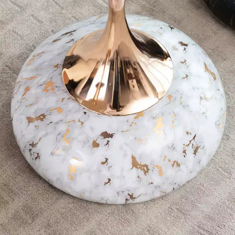 Mesa Auxiliar con Pedestal Metálico y Cola de Sirena de 21.2" H Elegance