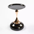 Mesa Auxiliar con Pedestal Metálico y Cola de Sirena de 21.2" H Elegance