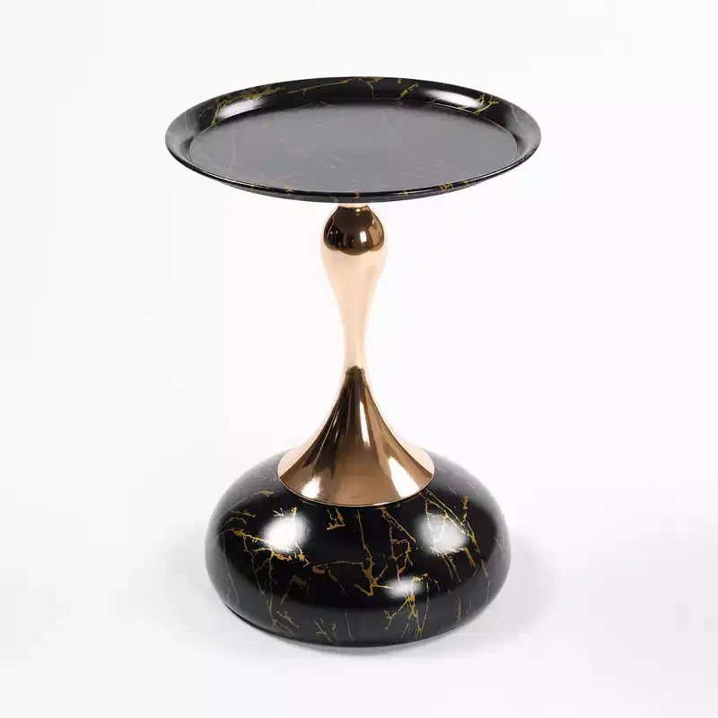 21.2 H Elegance Mermaid Tail Metal Pedestal End Table
