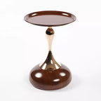 Mesa Auxiliar con Pedestal Metálico y Cola de Sirena de 21.2" H Elegance
