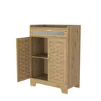 GDFStudio Mary Modern Farmhouse 2-Doors 41.34 H Storage Buffet Sideboard with Drawer and Adjustable Shelf
