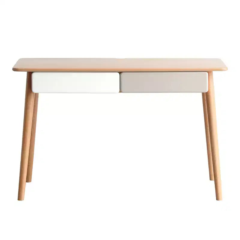 47.24 W Beech Wood Splayed Legs Computer/Writing Desk with 2 Drawers
