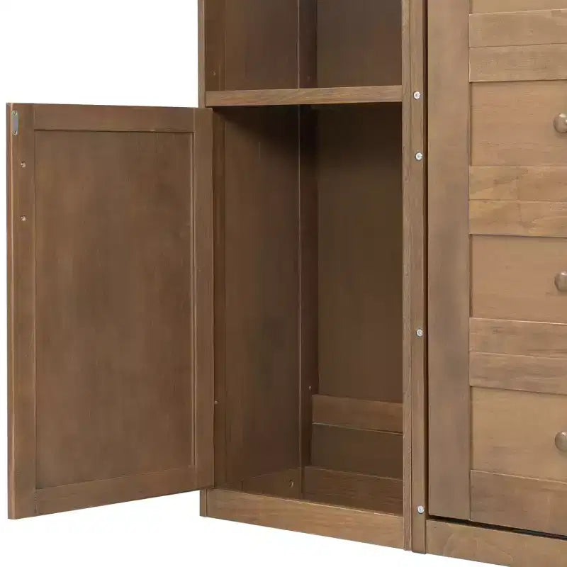 Cama Murphy tamaño queen con gabinetes, cama de gabinete de madera tamaño queen, cama de pared con estantes de almacenamiento, cama de baúl plegable para dormitorio, habitación de invitados, madera