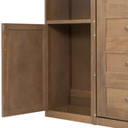 Cama Murphy tamaño queen con gabinetes, cama de gabinete de madera tamaño queen, cama de pared con estantes de almacenamiento, cama de baúl plegable para dormitorio, habitación de invitados, madera