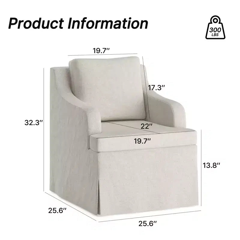 Modern Corduroy Upholstered Accent Chair with Cushion