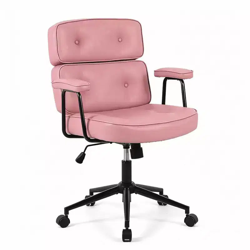 Adjustable Height Ergonomic Office Chair, Rotating Computer Chair with Lumbar Support Wheels
