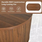 Mesa de centro elevable de 47.2'', mesa central ovalada de madera con almacenamiento oculto, mesa de cóctel moderna para sala de estar, dormitorio u oficina