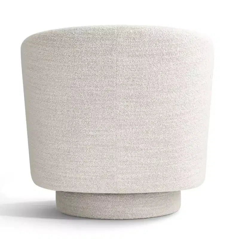 Sillón giratorio moderno de 30.5", tapizado en tela texturizada, sillón redondo individual para sala de estar, dormitorio o rincón de lectura