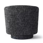 Sillón giratorio moderno de 30.5", tapizado en tela texturizada, sillón redondo individual para sala de estar, dormitorio o rincón de lectura