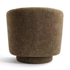 Sillón giratorio moderno de 30.5", tapizado en tela texturizada, sillón redondo individual para sala de estar, dormitorio o rincón de lectura