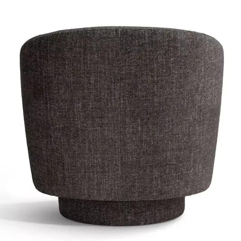 Sillón giratorio moderno de 30.5", tapizado en tela texturizada, sillón redondo individual para sala de estar, dormitorio o rincón de lectura