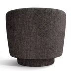 Sillón giratorio moderno de 30.5", tapizado en tela texturizada, sillón redondo individual para sala de estar, dormitorio o rincón de lectura