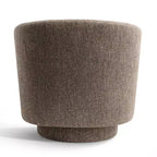 Sillón giratorio moderno de 30.5", tapizado en tela texturizada, sillón redondo individual para sala de estar, dormitorio o rincón de lectura