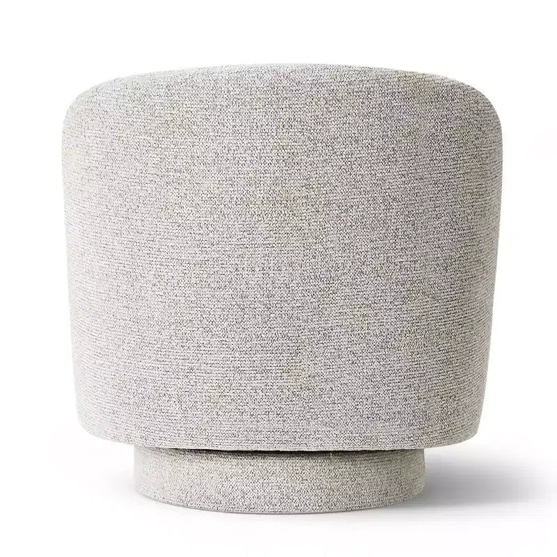 Sillón giratorio moderno de 30.5", tapizado en tela texturizada, sillón redondo individual para sala de estar, dormitorio o rincón de lectura