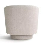 Sillón giratorio moderno de 30.5", tapizado en tela texturizada, sillón redondo individual para sala de estar, dormitorio o rincón de lectura