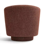 Sillón giratorio moderno de 30.5", tapizado en tela texturizada, sillón redondo individual para sala de estar, dormitorio o rincón de lectura