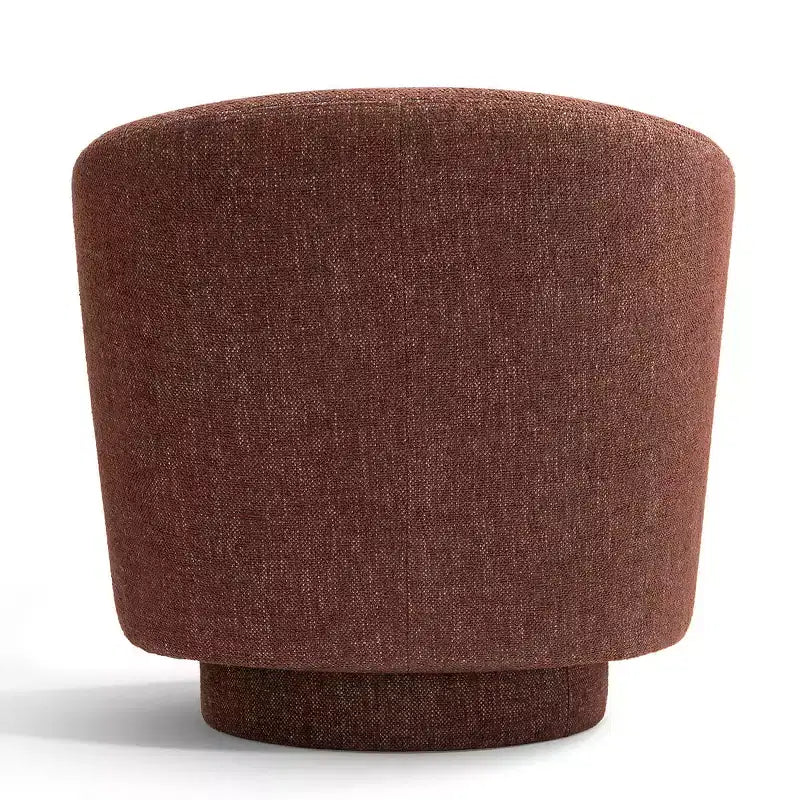 Sillón giratorio moderno de 30.5", tapizado en tela texturizada, sillón redondo individual para sala de estar, dormitorio o rincón de lectura