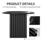 Mesa de Comedor de Madera Ovalada para Cocina con Superficie Resistente a Rayones y Patas a Rayas, Estilo Moderno Rústico para Sala de Estar Cocina